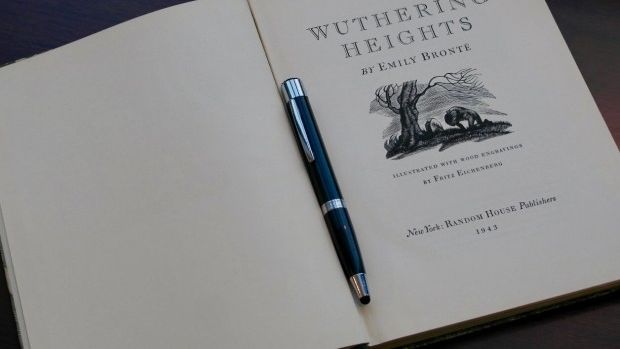 chargewrite pen in between book pages