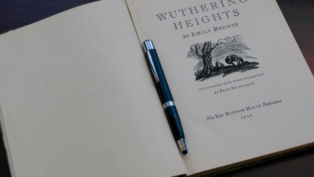 chargewrite pen in between book pages