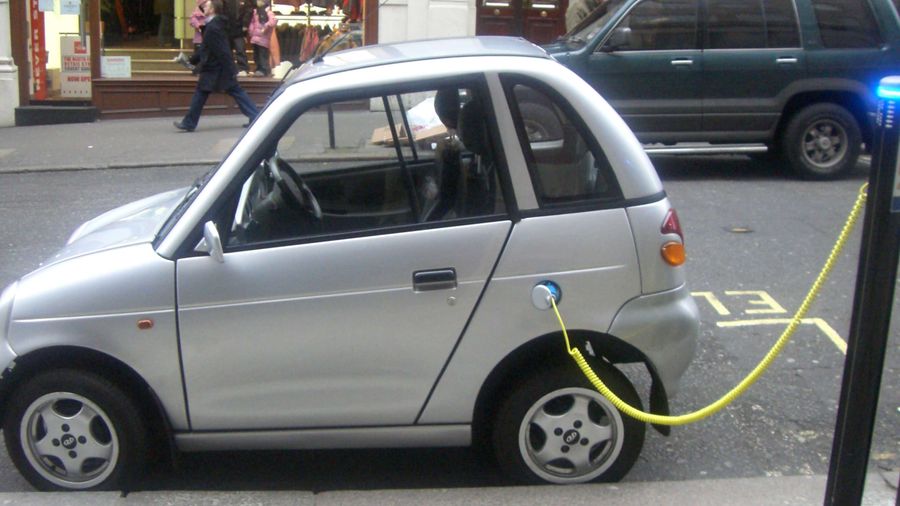 Electric Car Being Charged