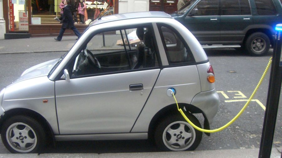Electric Car Being Charged