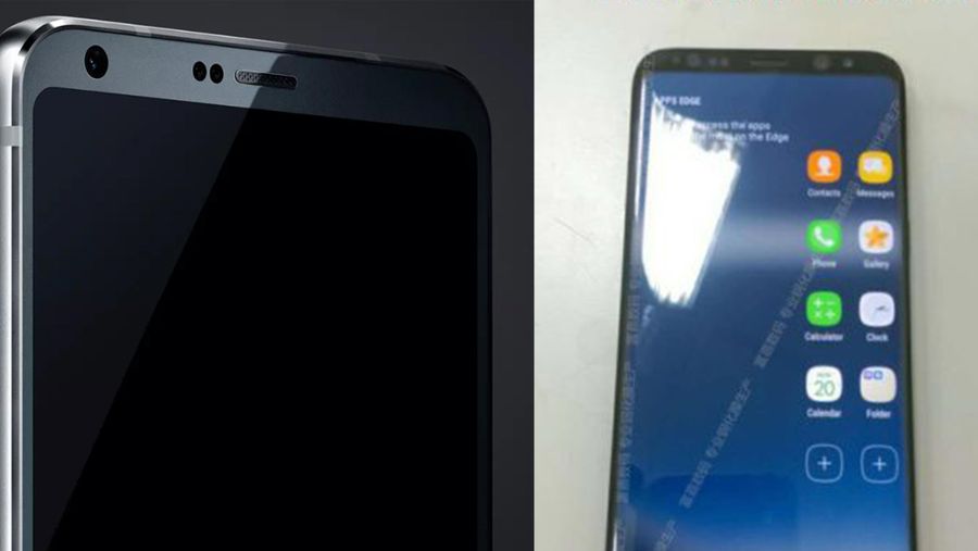 Leaked photo of the Galaxy S8 and G6