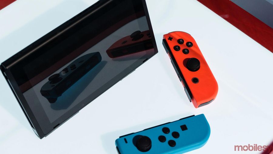 Image of Nintendo Switch and Joy-Con controllers - official Switch unboxing