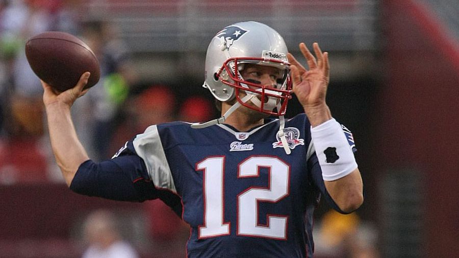 Tom Brady throwing a ball