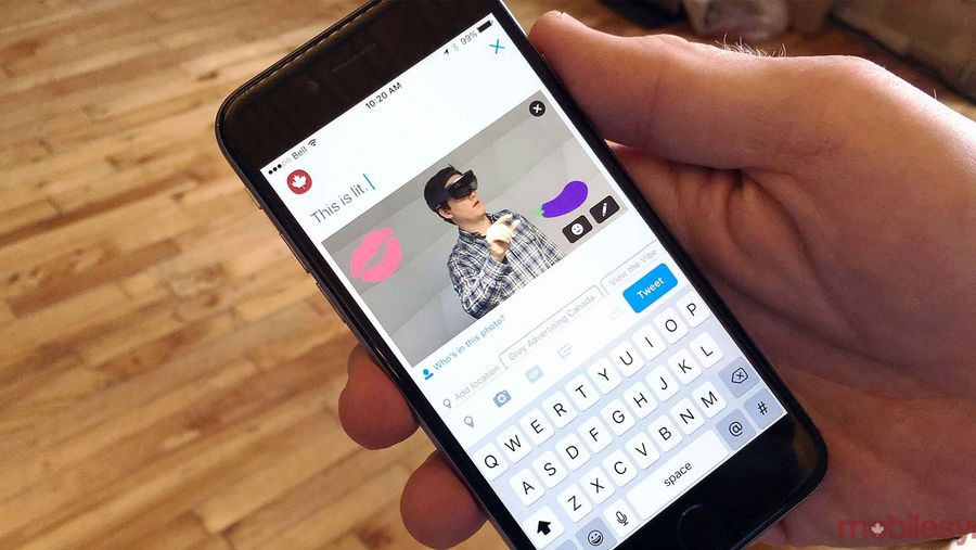 Twitter stickers shown on a phone with custom emoji