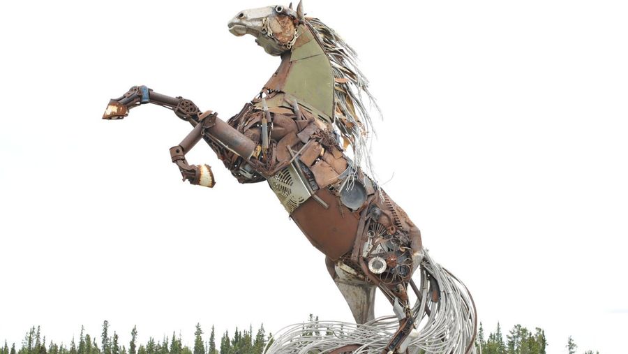 Horse sculpture in Whitehorse, Yukon - TNW Wireless