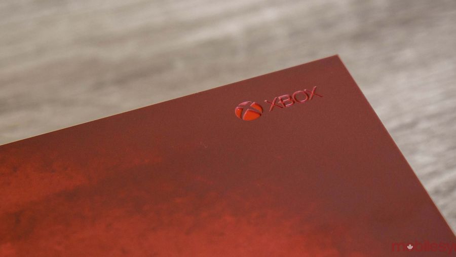 Xbox One logo on gears of war console