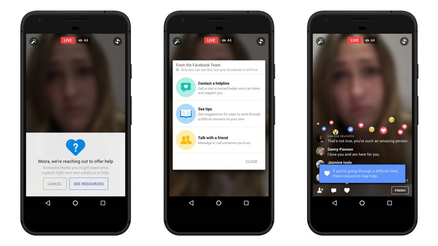 Facebook suicide tools