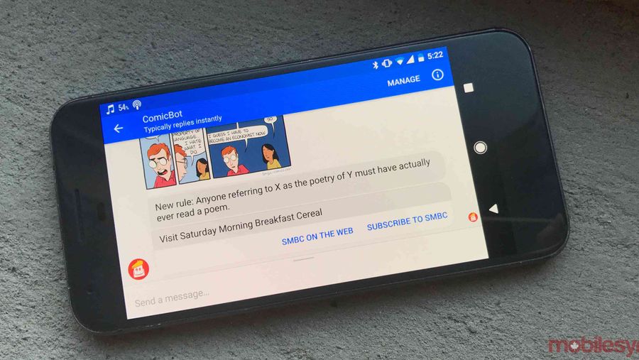 comicbot facebook messenger