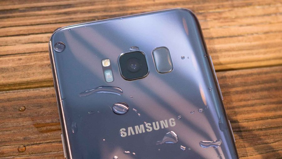 Galaxy S8 with water
