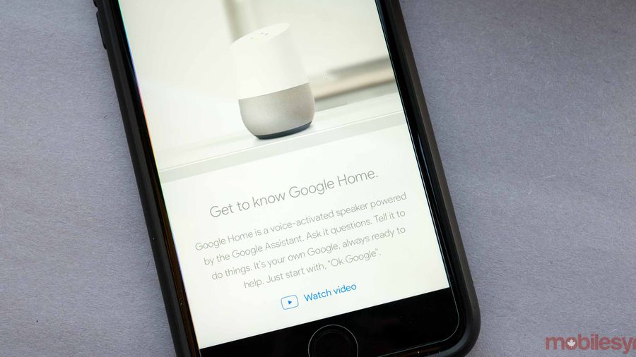 Google Home on smartphone
