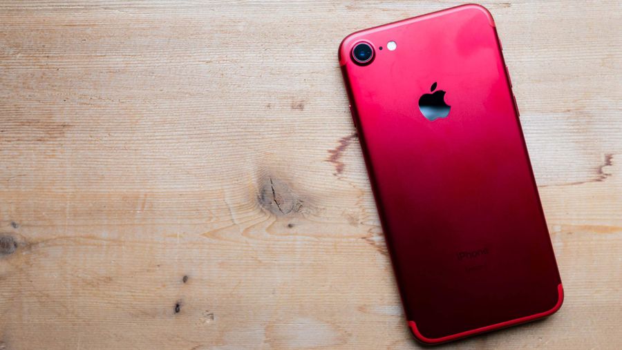 back of Product Red iPhone 7
