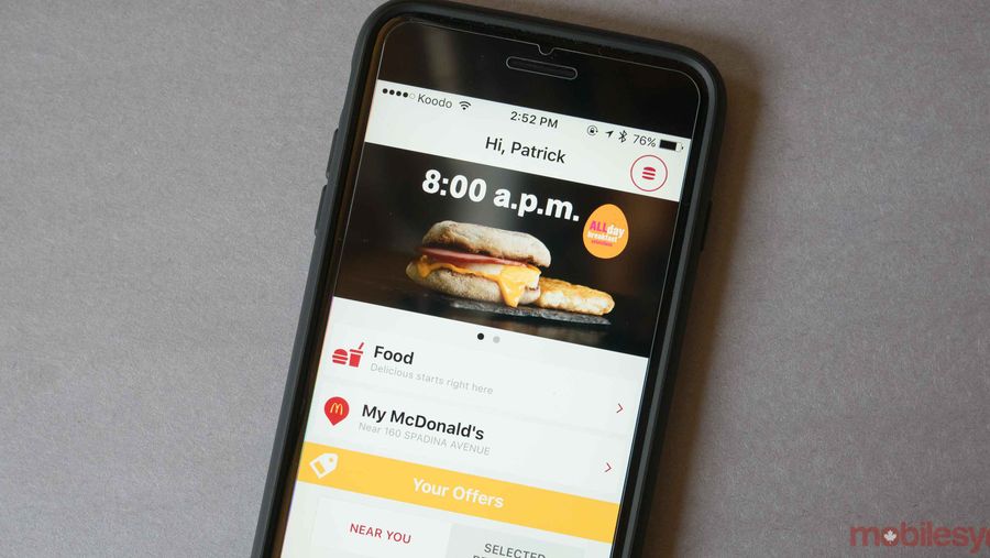 McDonalds mobile app