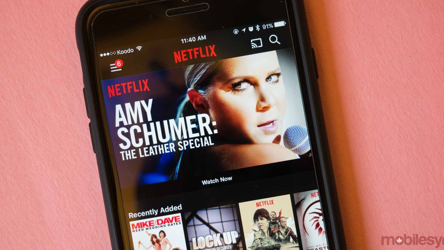 Netflix app on iPhone