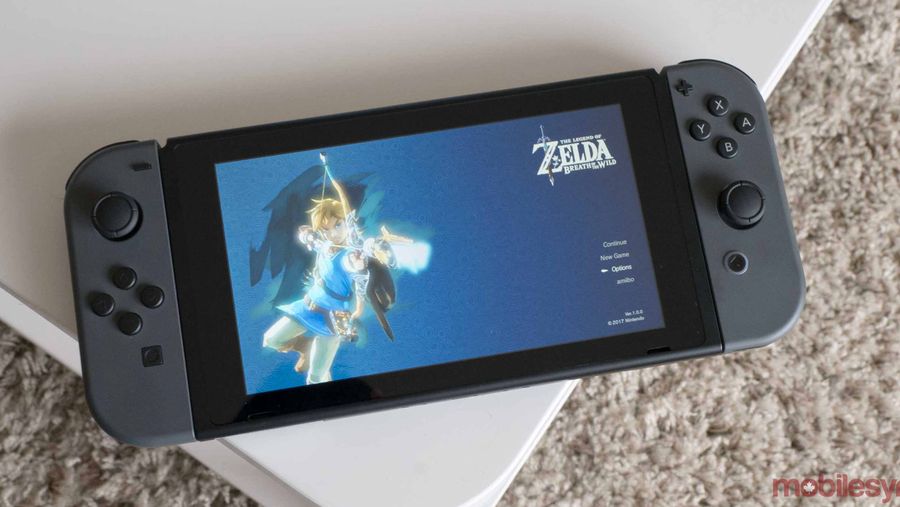 Nintendo Switch on table