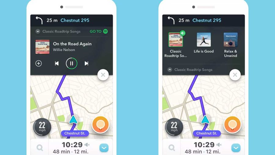 waze spotify music navigation integration