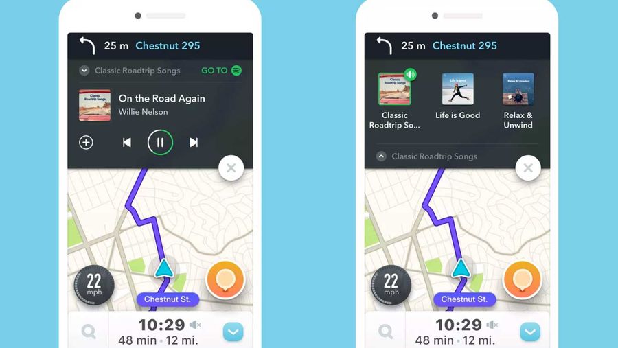 waze spotify music navigation integration