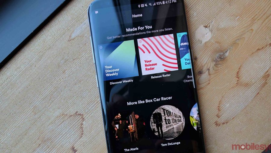 Spotify app on S8