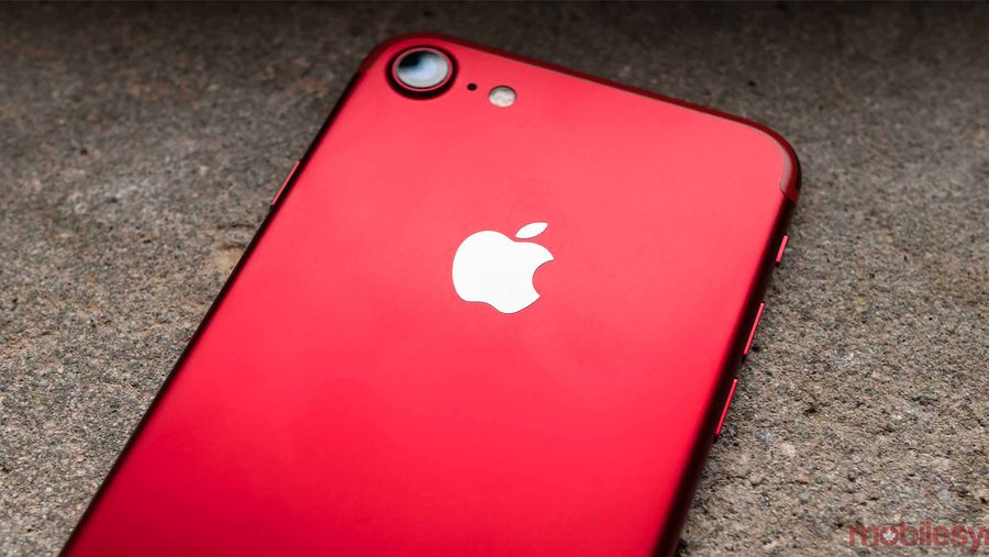 Back of Product Red iPhone 7