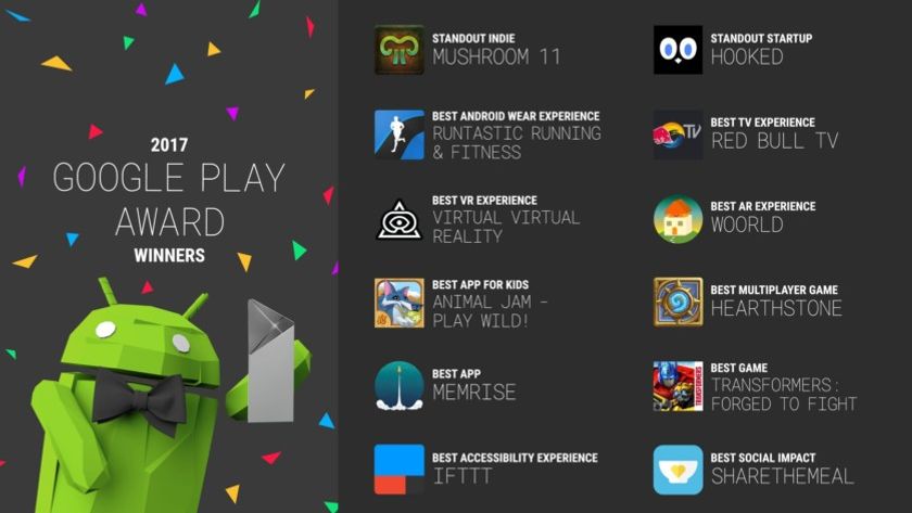 Google's 2017 Google Play Award Winners