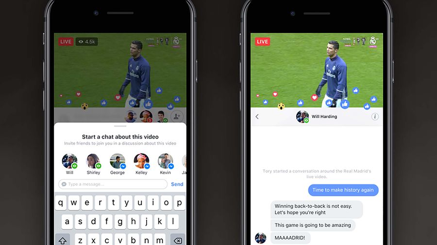 Facebook Live Video soccer