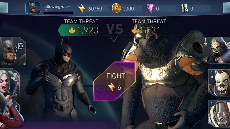 Injustice 2 Mobile Batman vs. Gorilla Grodd