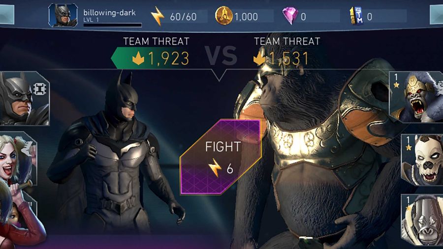 Injustice 2 Mobile Batman vs. Gorilla Grodd