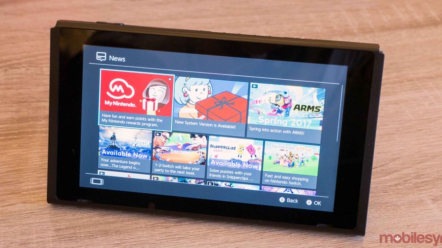 Nintendo Switch menu