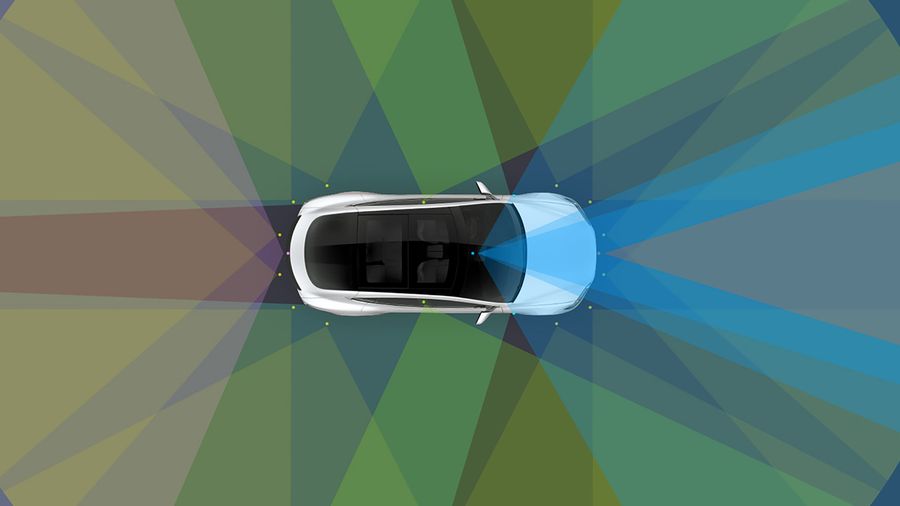 Tesla Autopilot render