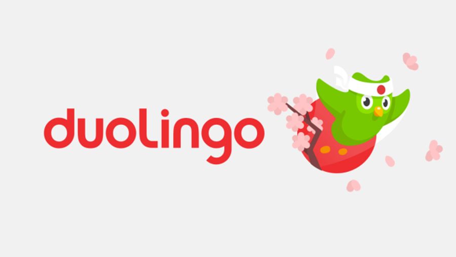 Duolingo's cute Japanese announcement logo