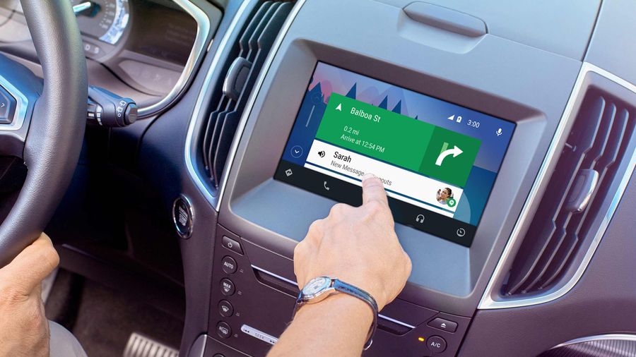 Ford Sync 3 infotainment system running Android Auto