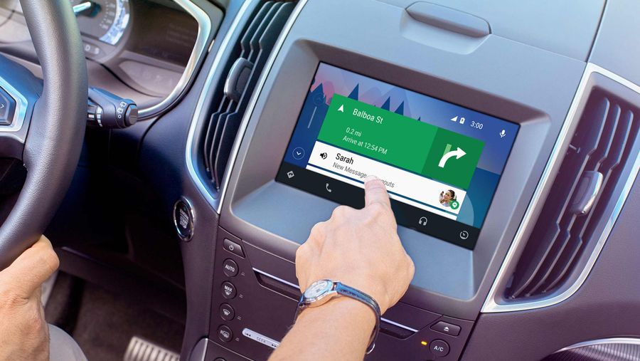 Ford Sync 3 infotainment system running Android Auto
