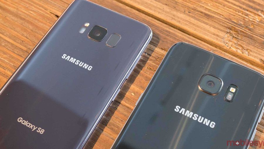 Comparison of Galaxy S8 vs Galaxy S7 smartphones