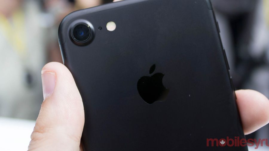iPhone 7 with Apple logo