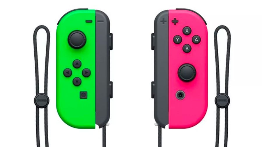 Green and pink Joy-con