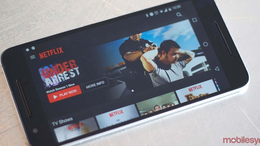 Netflix app on Android