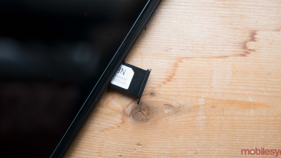 Sim card in sim tray
