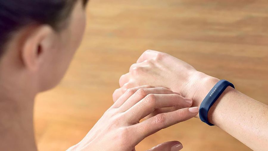 Woman with wearable