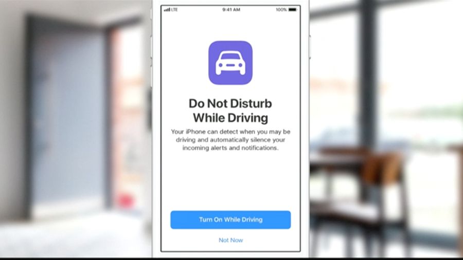 Do not disturb while driving notification