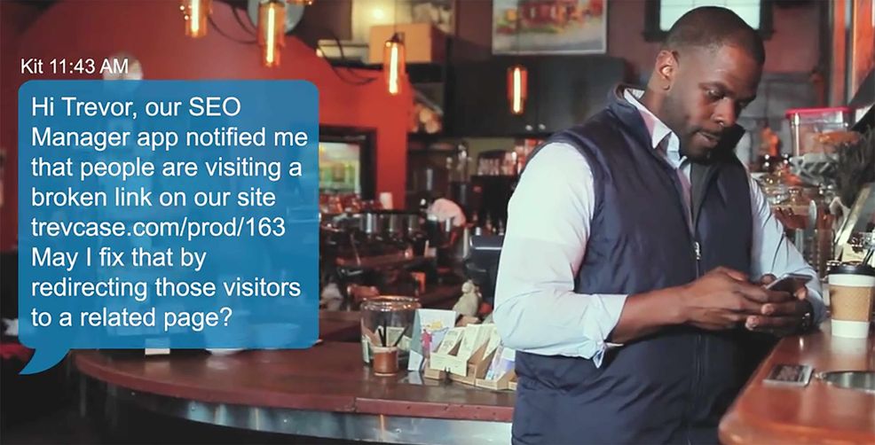 Shopify man in bar