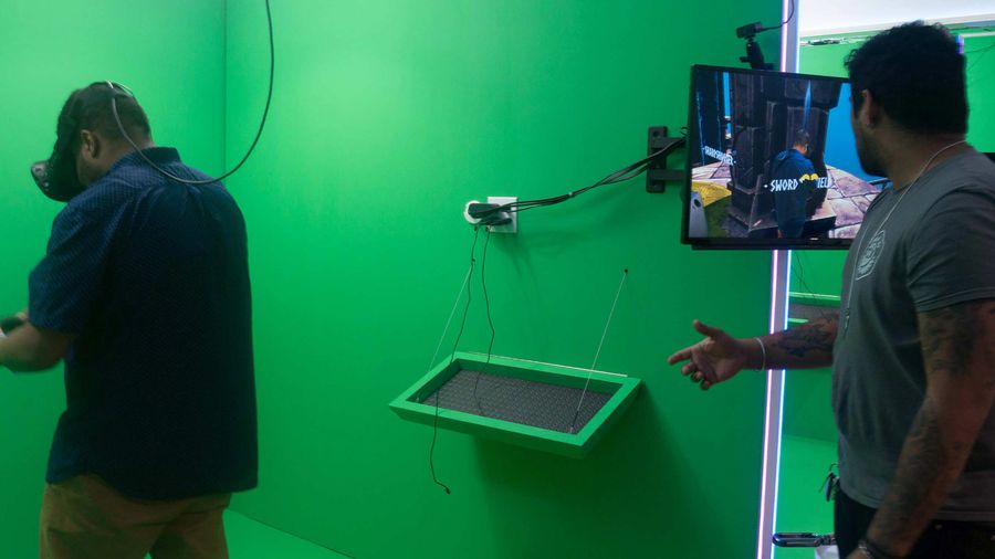House of VR chamber with TV