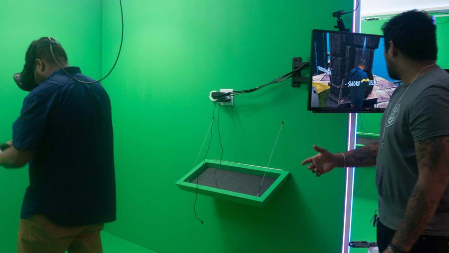 House of VR chamber with TV
