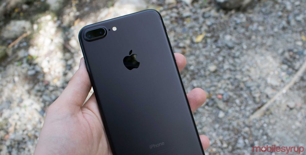 an iPhone 7 Plus smartphone