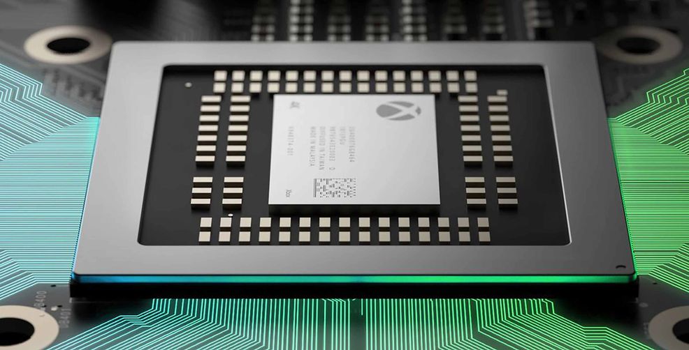 Project Scorpio chip with Xbox logo