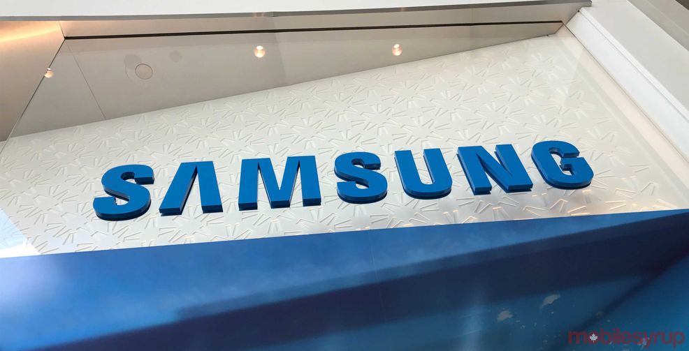 Samsung logo blue and white