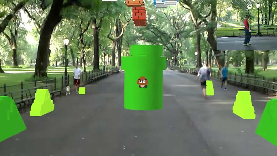 Super Mario AR in park