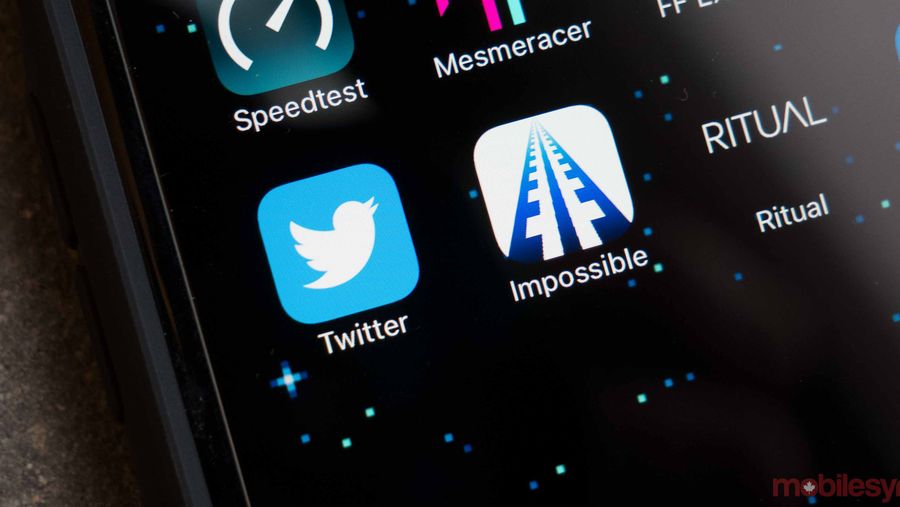 Twitter app on phone