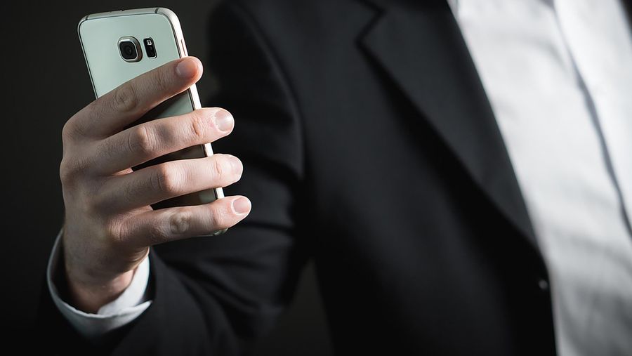 Businessman with phone