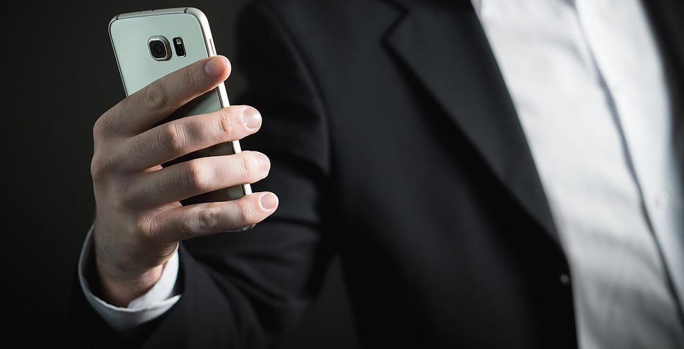Businessman with phone
