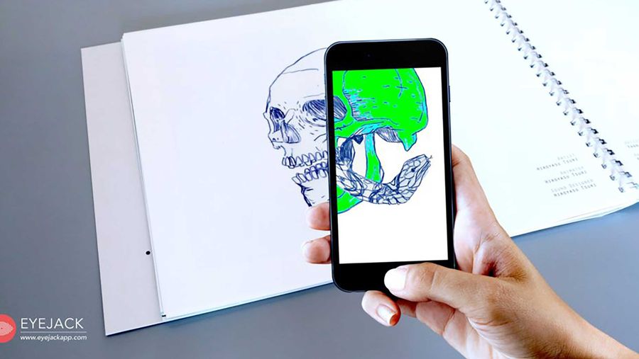 augmented reality artwork on phone