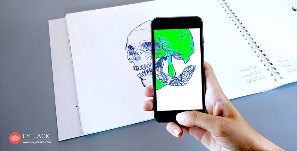 augmented reality artwork on phone
